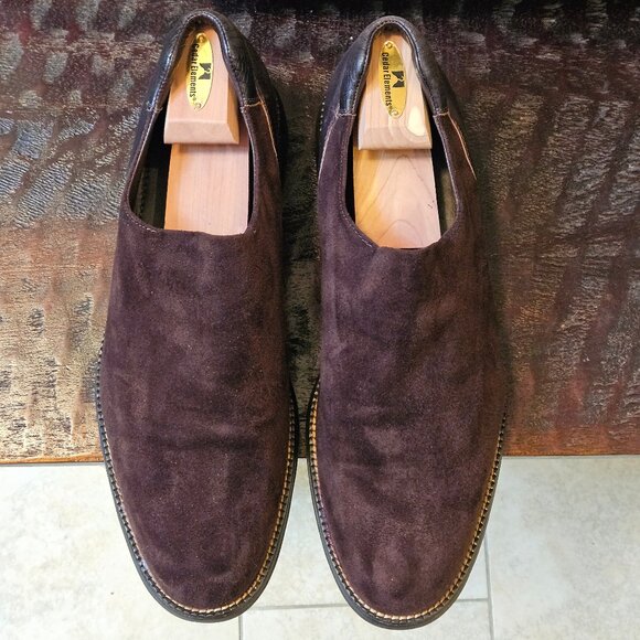 Donald Pliner Men's Erling Soft Suede Slip On Shoes, Brown, Sz 13 - Picture 2 of 16